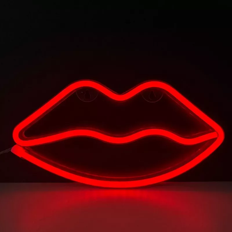 Luzes de néon MANTA SNL61RGB LIPS RGB letreiro decorativo com mudança de cor, modelo SNL61RGB