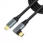 Cabo de carregamento USB Type-C Akasa com angular, 100 W PD - cabo - digital/dados