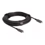 Cabo ativo ótico USB-C vídeo + dados + PD DeLOCK 10 m preto