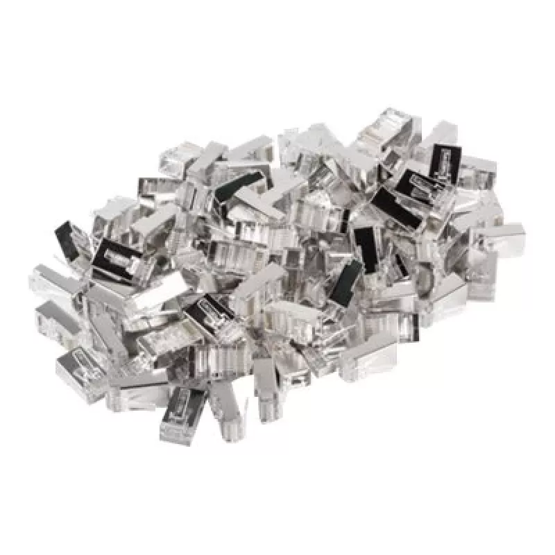 Conector de fio RJ-45 Lanberg PLS-5000 aço inoxidável - transparente (PLS-5000)
