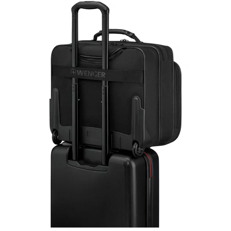 Mala para portátil com rodas Wenger Legacy Série preta para 15,6 polegadas (39,62 cm) com compartimento para tablet