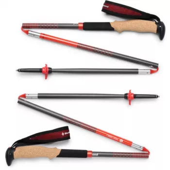Bastões de trekking Pursuit Carbon Z, equipamento de fitness antracite/laranja, 1 par, 120 cm