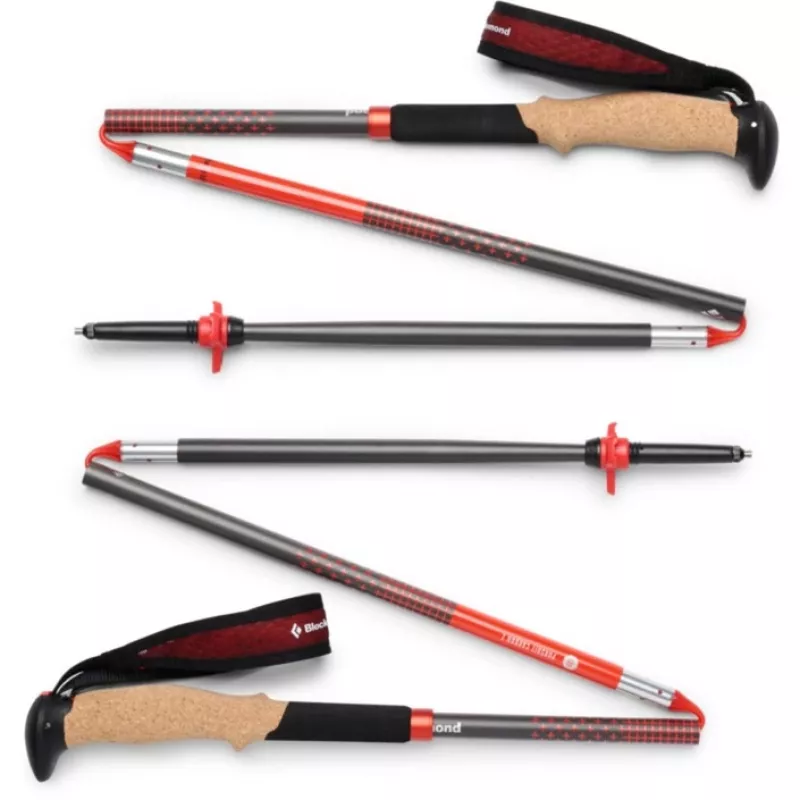 Bastões de trekking Pursuit Carbon Z, equipamento de fitness antracite/laranja, 1 par, 120 cm