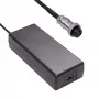 Akyga AK-EV-23 carregador para bicicletas elétricas / trotinetes elétricas com bateria de iões de lítio 72 V (20S), 84 V, 2 A, conector fêmea GX16 12 mm, 1,2 m