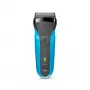 Braun Series 3 310s máquina de barbear molhado e seco bateria com 3 lâminas flexíveis preto/azul
