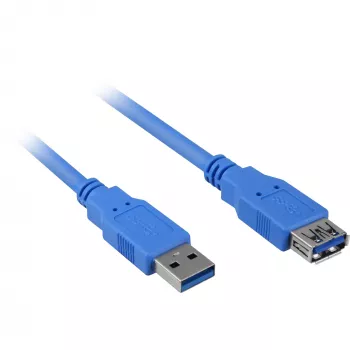 Cabo USB Sharkoon USB 3.0 M>F 3 m azul