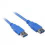 Cabo USB Sharkoon USB 3.0 M>F 3 m azul
