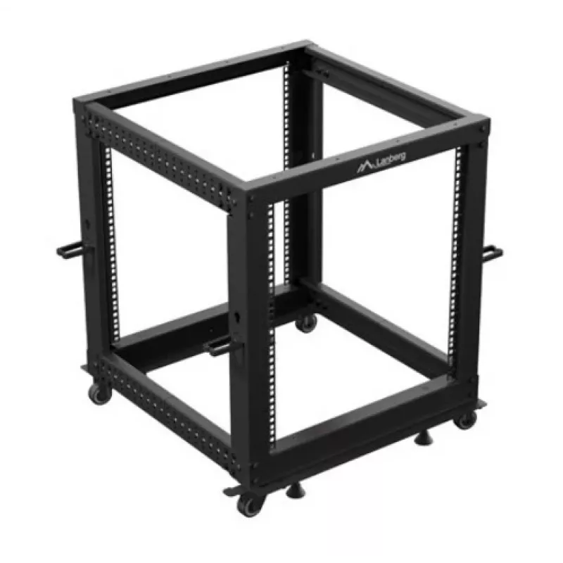 Caixa rack LANBERG Open Rack OR01-6112-B 12U 600x600 ajustável preto