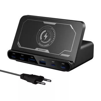 Carregador BlitzWolf BW-S27 160W, 2×USB-A, 4×USB-C