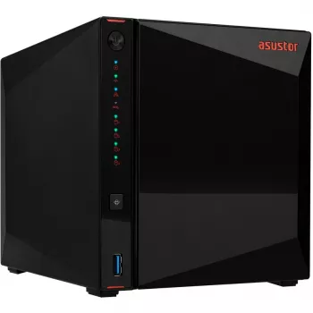 ASUSTOR Nimbustor 4 AS5304T - Servidor NAS - 4 baias - SATA 6Gb/s - RAID 0, 1, 5, 6, 10, JBOD - RAM 4GB - 2,5 Gigabit Ethernet - Suporte iSCSI (90-AS5304T00-MD30)
