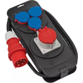 Brennenstuhl 1151600010 - Standard - plástico - preto - azul - vermelho - 4 tomadas AC - 2 m - 400 V