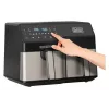 Fritadeira de ar quente Black & Decker BXAF9000E Dual Basket 9 L, 2500 W, 80–200 °C, 2 cestos, 8 programas
