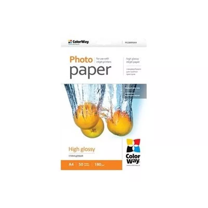 Papel fotográfico A4 Colorway PG180050A4 Gloss