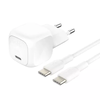 Carregador USB-C Belkin BOOSTCHARGE WCA009KQ1MWH-B6 20W PD PPS — adaptador de corrente compacto
