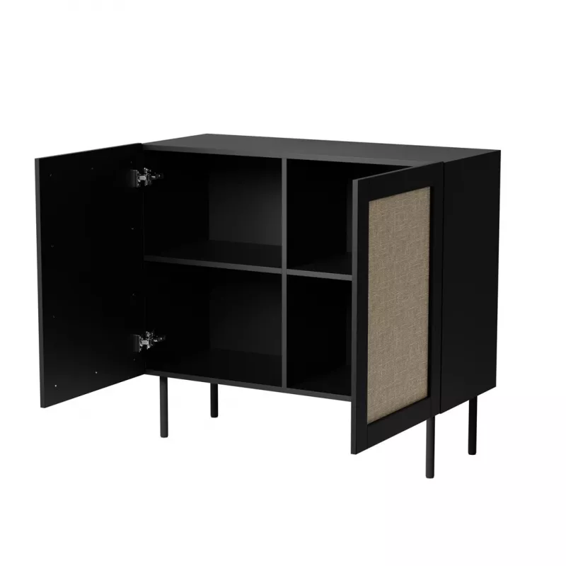 Cómoda JUTA 2D 100x39.5x90 preto + linóleo calabria
