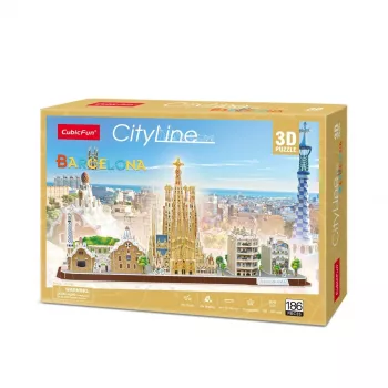 Puzzle 3D - Barcelona - grau de dificuldade: 4/8