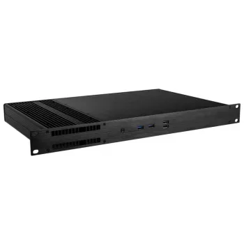 Caixa Akasa Galileo TU3 1U Rackmount Thin Mini-ITX, sem ventoinha, OEM, preto