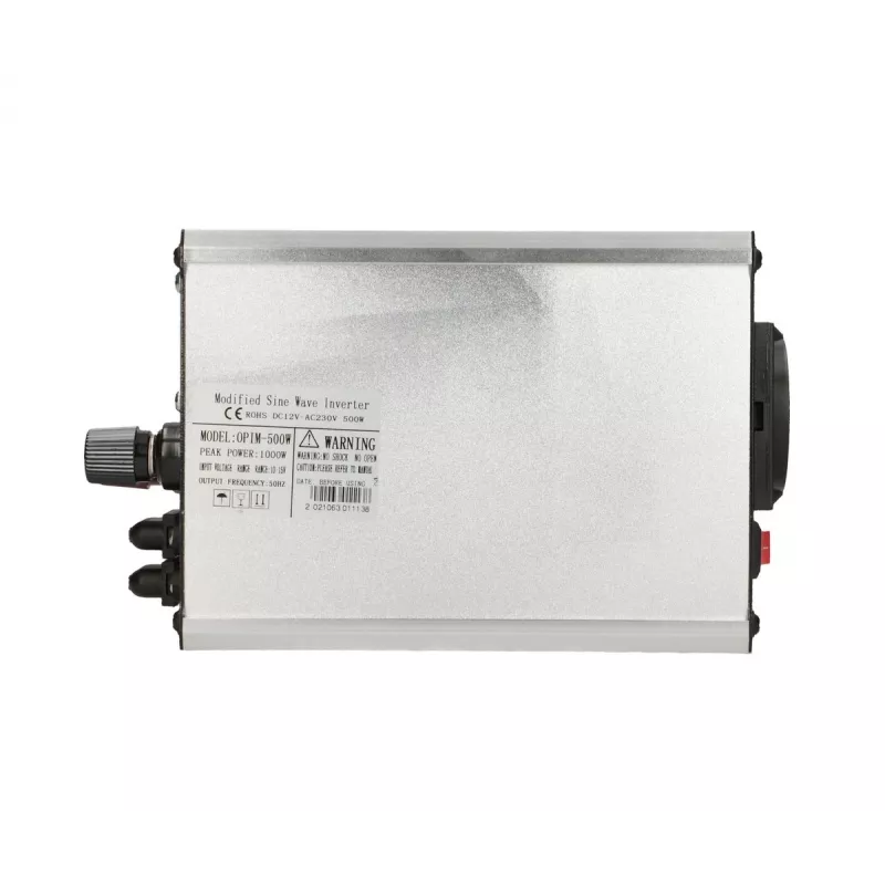 Conversor de tensão para automóvel Extralink OPIM-500W 12V, 500W onda modificada, caixa de alumínio, refrigeração ativa