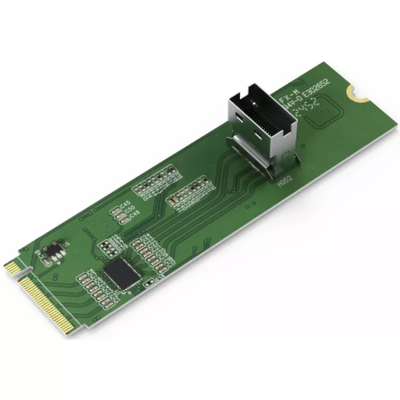 ICY DOCK - SSD M.2 NVMe PCIe 4.0 para 1 x Adaptador SlimSAS 4i com Redriver