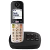 Telefone DECT Panasonic KX-TGU430 com auscultador sem fios, função mãos-livres, identificação de chamadas, ecrã de 2,4 polegadas, agenda de 1000 entradas, cinzento/preto