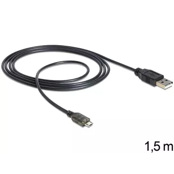 Cabo USB DeLOCK USB 2.0-A - USB micro-B 1,5 m