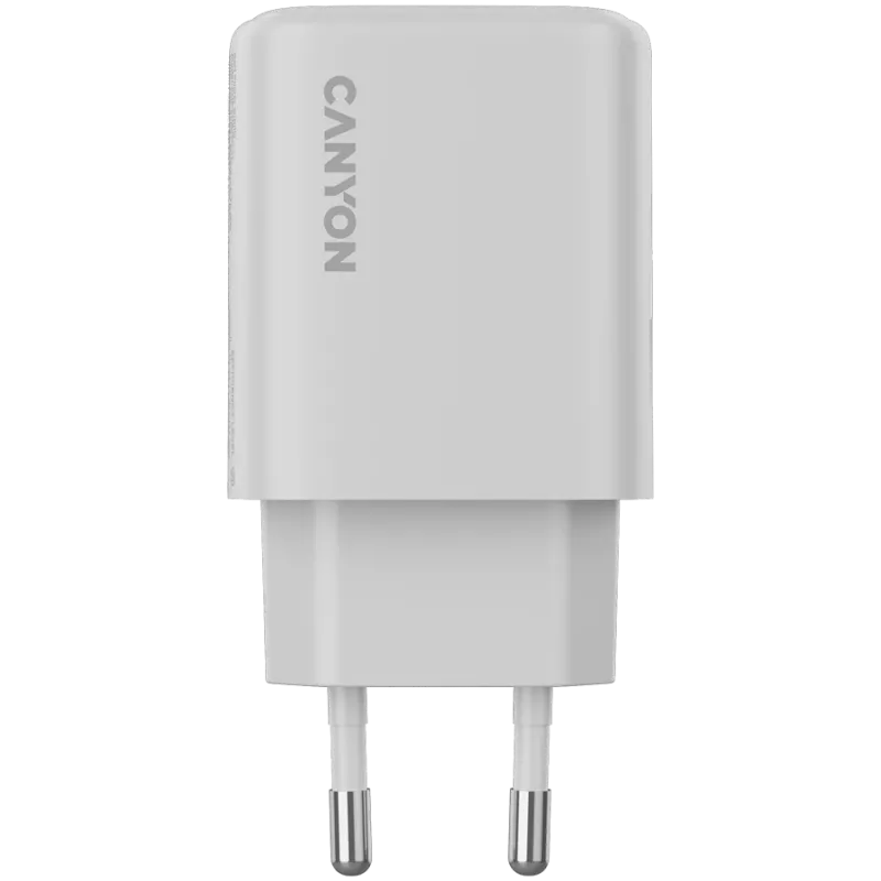 Carregador CANYON OnCharge 250 25W 1xPD 1xQC EU branco