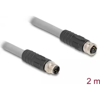 DeLOCK Cabo sensor/atuador 80539 2 m RST M12 cinzento