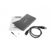 Caixa NATEC RHINO GO USB 3.0 para HDD/SSD SATA de 2,5'', preto alumínio