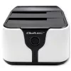 Qoltec 50309 Dock para HDD SSD 2.5 3.5 | SATA III | USB 3.0 | Super Speed 5 Gb/s | com função de clonagem