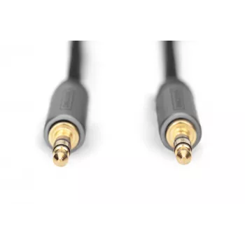 Cabo de ligação áudio Digitus 3,5 mm jack para 3,5 mm jack 1,8 m preto