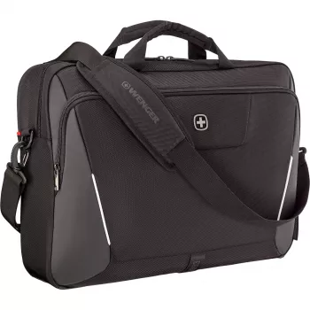 Pasta para portátil Wenger XE Brief 17 – compatível com portáteis de 17 polegadas, compartimento para tablet, preto