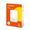 ADATA HV300 - Disco - 2 TB - externo (portátil) - USB 3.1 - AES de 256 bits - branco