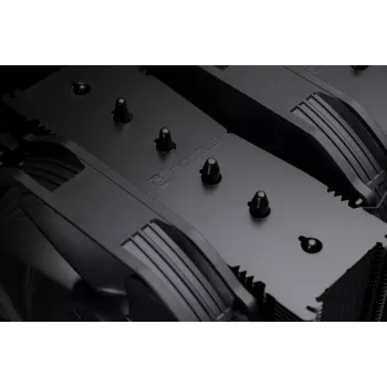 Dissipador de CPU Noctua NH-D15 Chromax Pure preto com duas ventoinhas de 140 mm