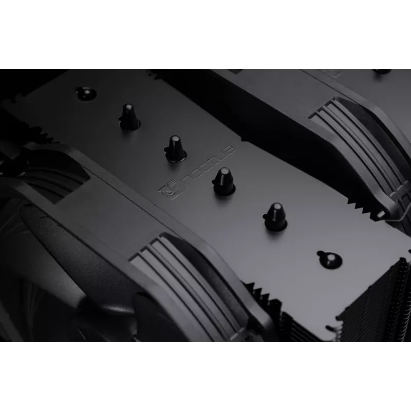 Dissipador de CPU Noctua NH-D15 Chromax Pure preto com duas ventoinhas de 140 mm