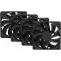 Ventoinha de caixa 120 mm pack de 4 HYTE FA12 preto, suporte PWM, montagem padrão de 120 mm