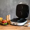 ROMMELSBACHER PC 1800, 4 crepes, prateado, plástico, 13,5 cm, botões, 1800 W