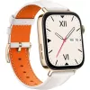 Watch Fit 3 (Solo-B19V), Smartwatch dourado/branco, bracelete de pele em branco