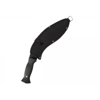 Machete Mil-Tec Kukri 15534000 – Lâmina de aço inoxidável 255 mm, comprimento total 375 mm, cabo ABS, inclui bainha