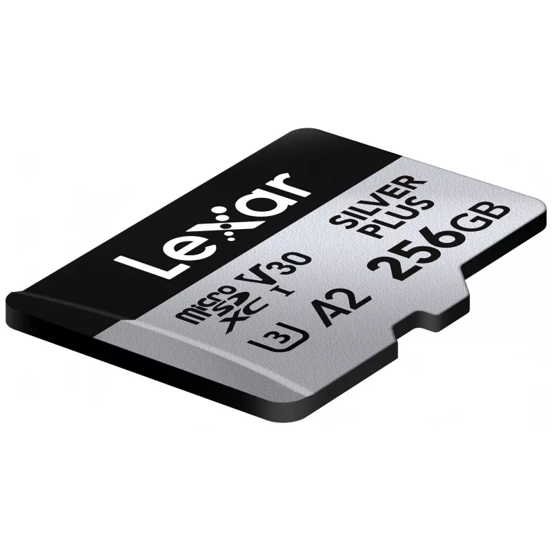 Cartão de memória microSD 256GB C10 A2 U3 V30 205/150MB/s Silver Plus