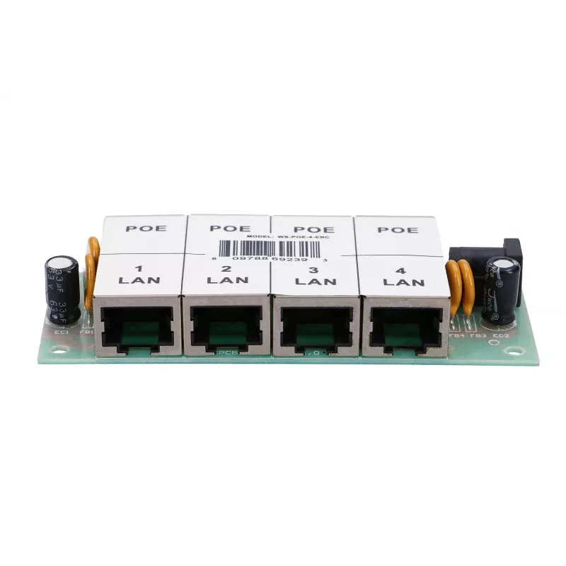 Injetor PoE Extralink 4 portas 4x 100 Mb/s RJ45, Fast Ethernet, 48 V, sem caixa