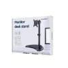 Suporte de secretária para monitor GEMBIRD MS-D1ST-04 para ecrãs de 13–32 polegadas, altura e inclinação ajustáveis, VESA 75x75–100x100, até 8 kg