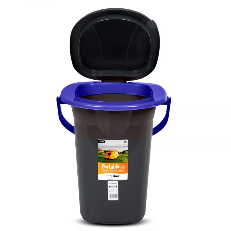 GreenBlue GB320BB sanita portátil de campismo em balde, 19 l, preto/azul-marinho