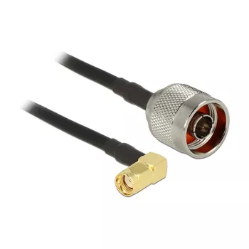 Cabo coaxial DeLOCK 0,3 m N/RP-SMA CFD200 preto