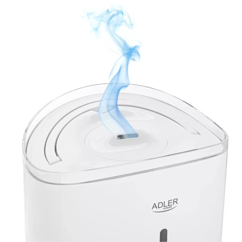Humidificador Adler | AD 7971 | 30 W | Capacidade do depósito de água 5 L | Ultrassónico | Capacidade de humidificação 100-250 ml/h | Branco