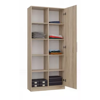 Estante de livros para escritório Top e shop RD-80 SONOMA KPL, acabamento carvalho, 10 prateleiras, 800×300×1820 mm, estrutura em aglomerado