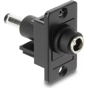 Adaptador de montagem em painel DC conector macho DELOCK 5,5x2,5 mm para 5,5x2,1 mm, modelo 91120