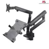 Suporte de mesa duplo para monitor e portátil MACLEAN MC-813 para ecrãs 17–32 polegadas, VESA 75x75/100x100