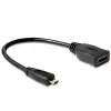 Cabo HDMI DeLOCK 65391 0,23m tipo A para tipo D Preto