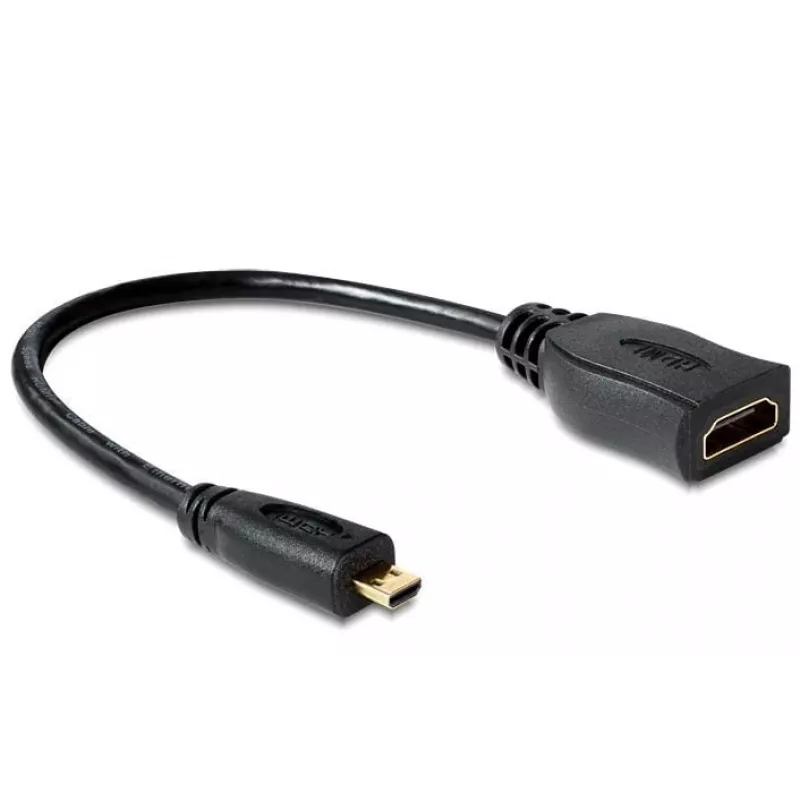 Cabo HDMI DeLOCK 65391 0,23m tipo A para tipo D Preto
