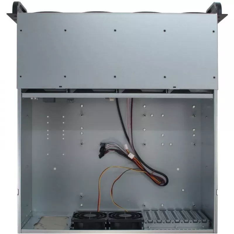 Caixa de servidor Inter-Tech 4U-4408 Rack preto, prateado